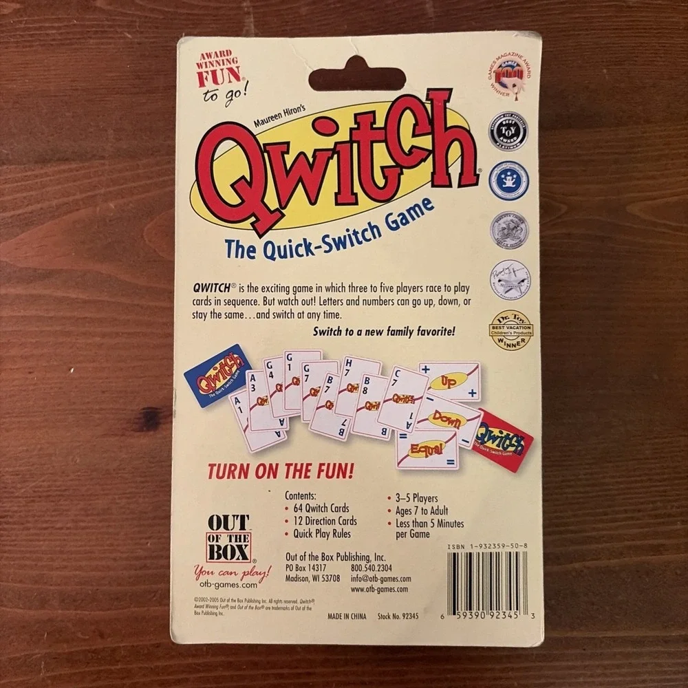 NEW SEALED QWITCH Quick Switch Game 2005 Card Game To Go Tin‎ Out Of The Box